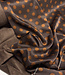 polkadots donkerbruin - gesatineerde viscose