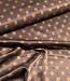 polkadots donkerbruin - gesatineerde viscose