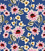 jeansblauwe bloemetjes - katoen tricot