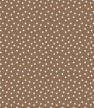 donkerbruine dots - geruwde french terry