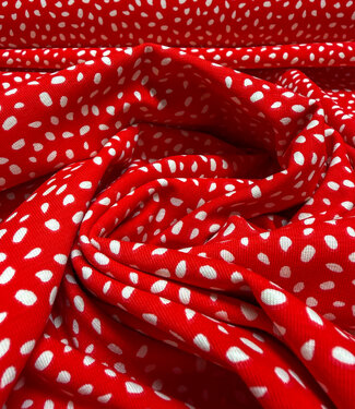 rode dots - katoen tricot