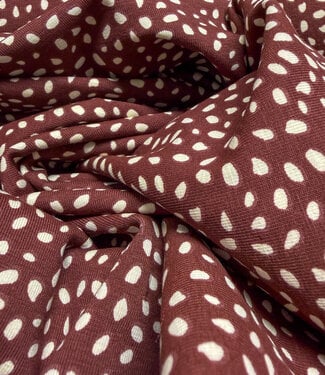 bruine dots - katoen tricot