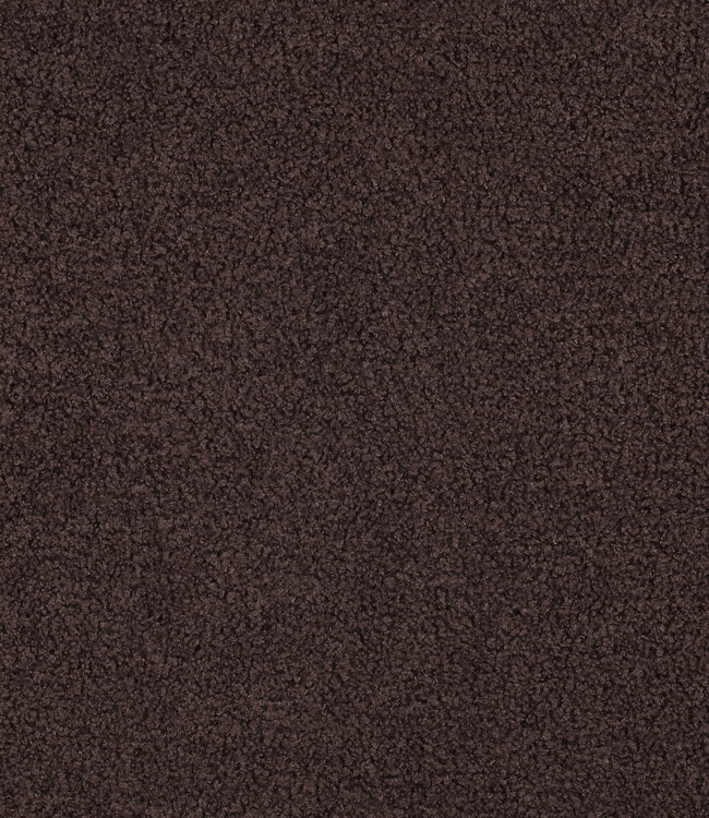 donkerbruin - teddy boucle double face met fleece