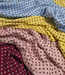 polkadots geel en bruin - viscose