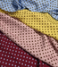 polkadots blauw en bruin - viscose