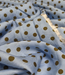 polkadots blauw en bruin - viscose