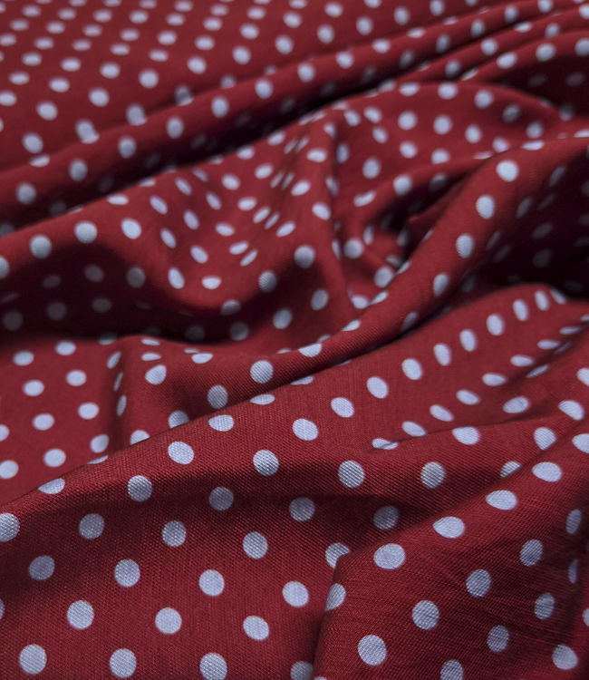 polkadots bordeaux en lavendel - viscose