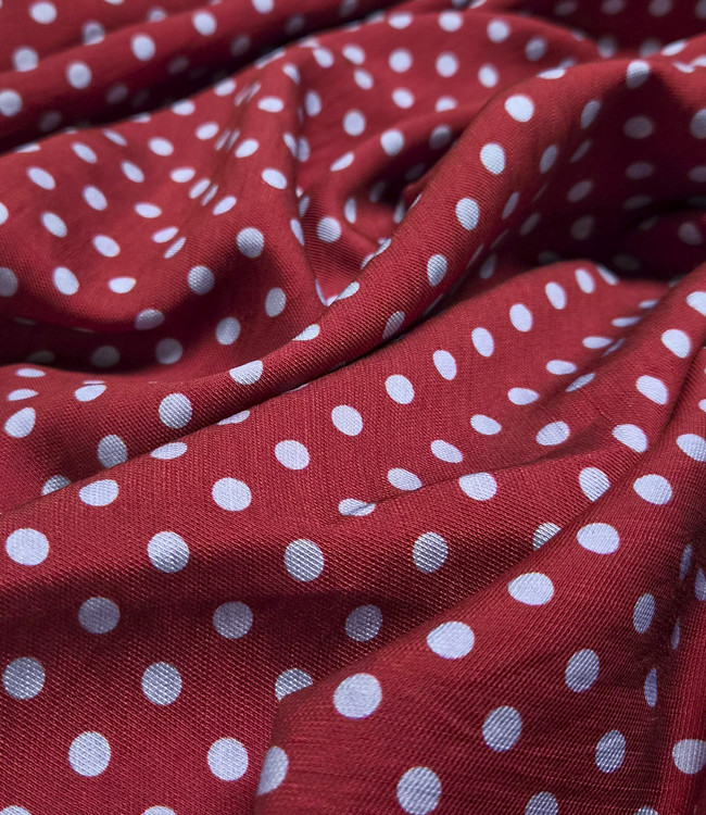 polkadots bordeaux en lavendel - viscose
