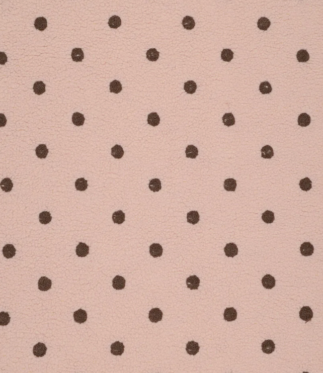 polkadots roze en bruin - heavy knit teddy