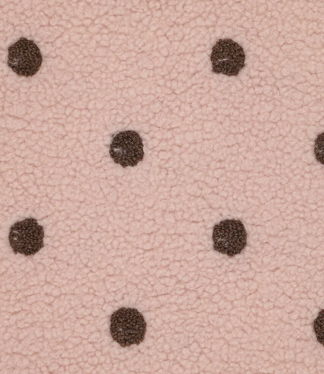 polkadots roze en bruin - heavy knit teddy