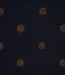polkadots marineblauw en bruin - heavy knit teddy