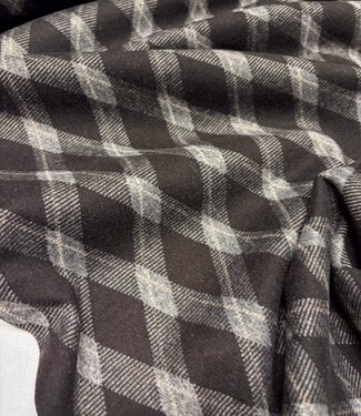 gebreide jacquard checks - donkerbruin