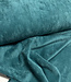 petrolgroen - soepelvallende washed corduroy