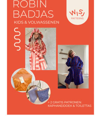 Wisj patterns ROBIN - Badjas + kaphanddoek + toilettas
