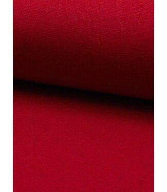 red - plain ribbed fabric OEKO TEX