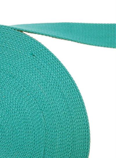 cotton webbing greenish blue