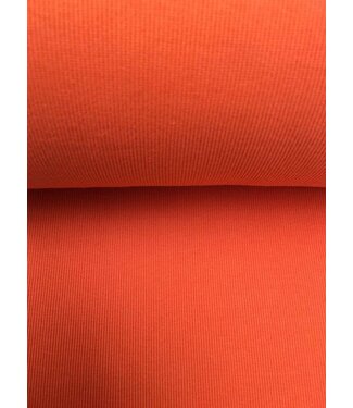 rib cuff orange ribbed