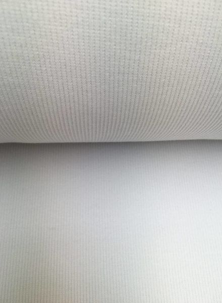 rib cuff white ribbed