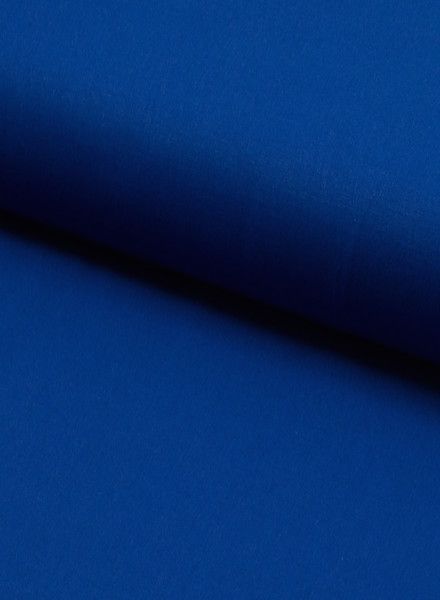 Vesting Twinkelen meten effen katoen kobaltblauw - Madeline de stoffenmadam