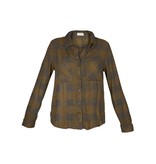 Bella Dahl Checkered blouse dark green