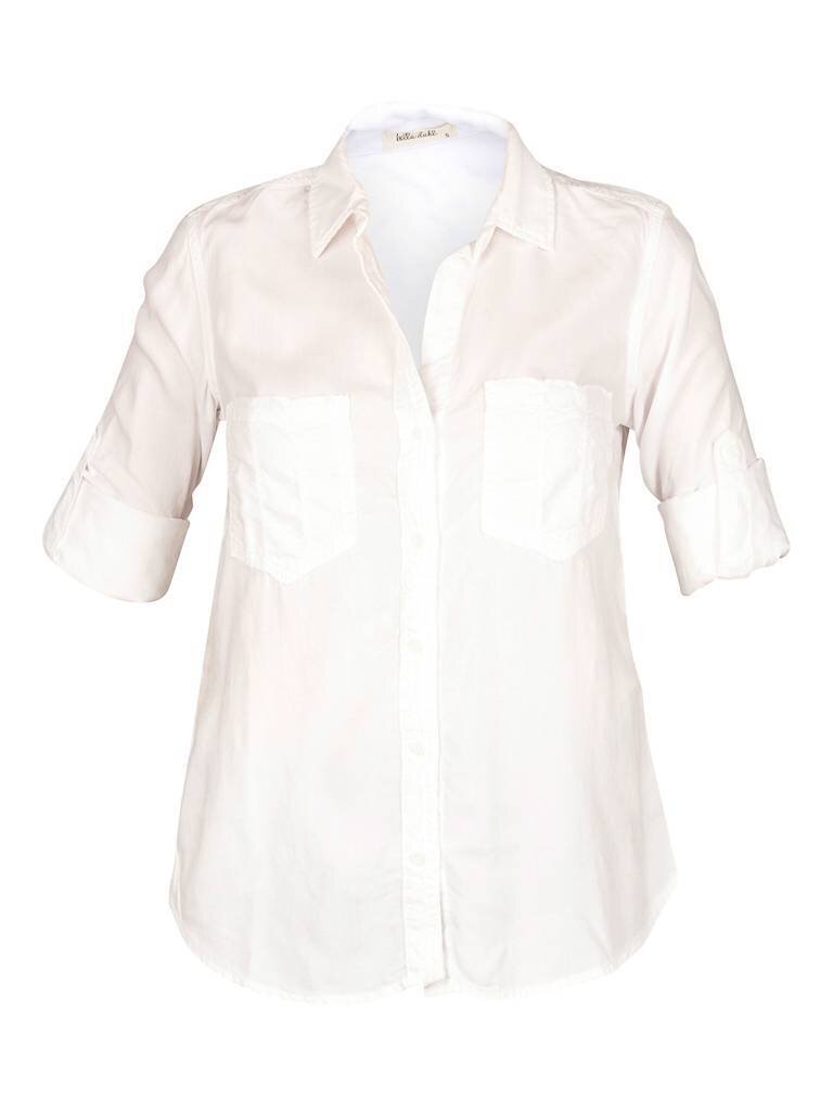 Bella Dahl Bluse mit Brusttaschen weiß