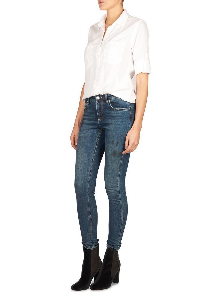 Bella Dahl Bluse mit Brusttaschen weiß