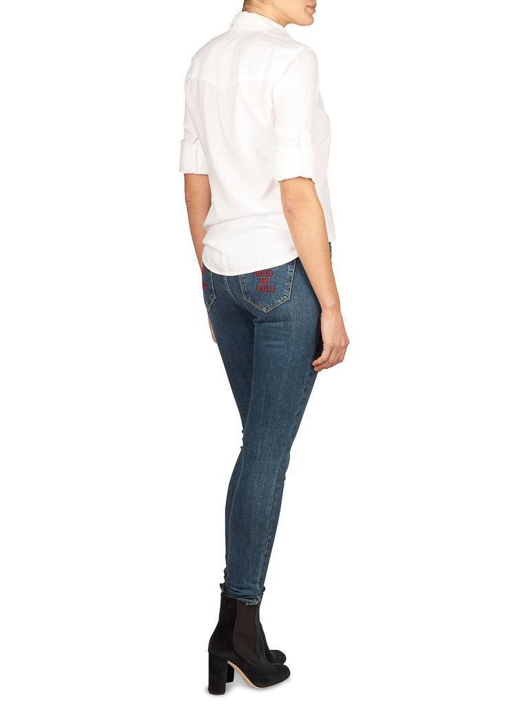 Bella Dahl Bluse mit Brusttaschen weiß