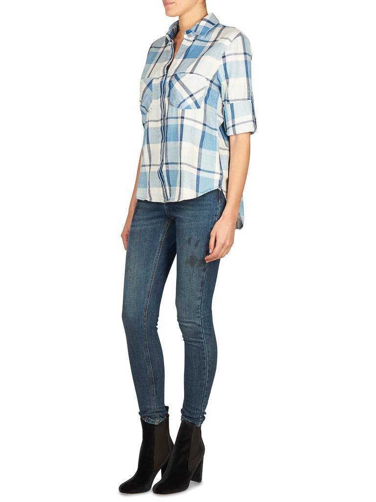 Bella Dahl Checkered blouse blue