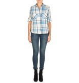 Bella Dahl Geruite blouse blauw