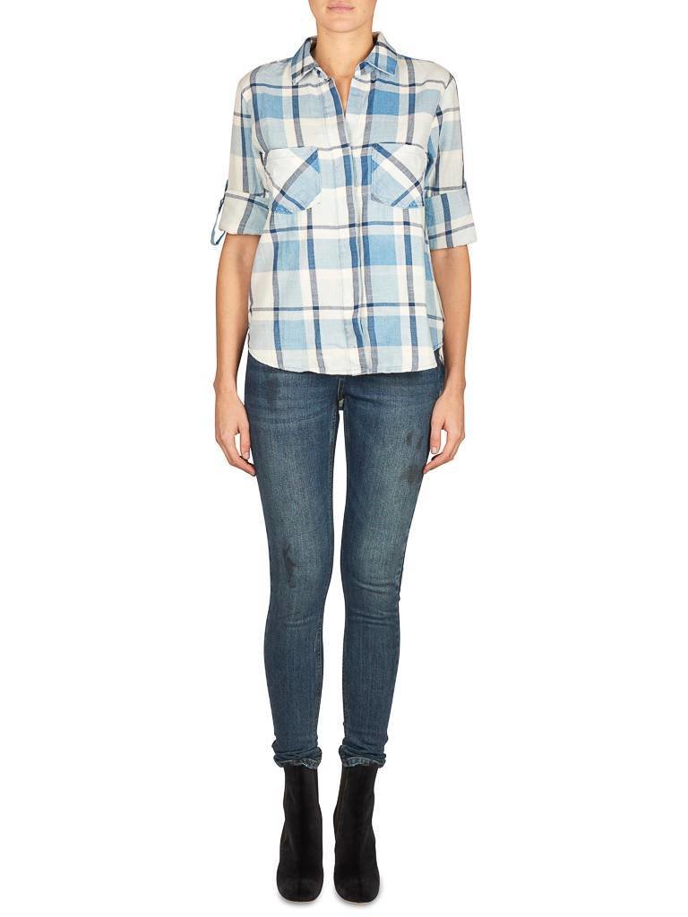 Bella Dahl Checkered blouse blue