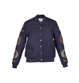 Zoe Karssen Snake sleeves bomberjack donkerblauw