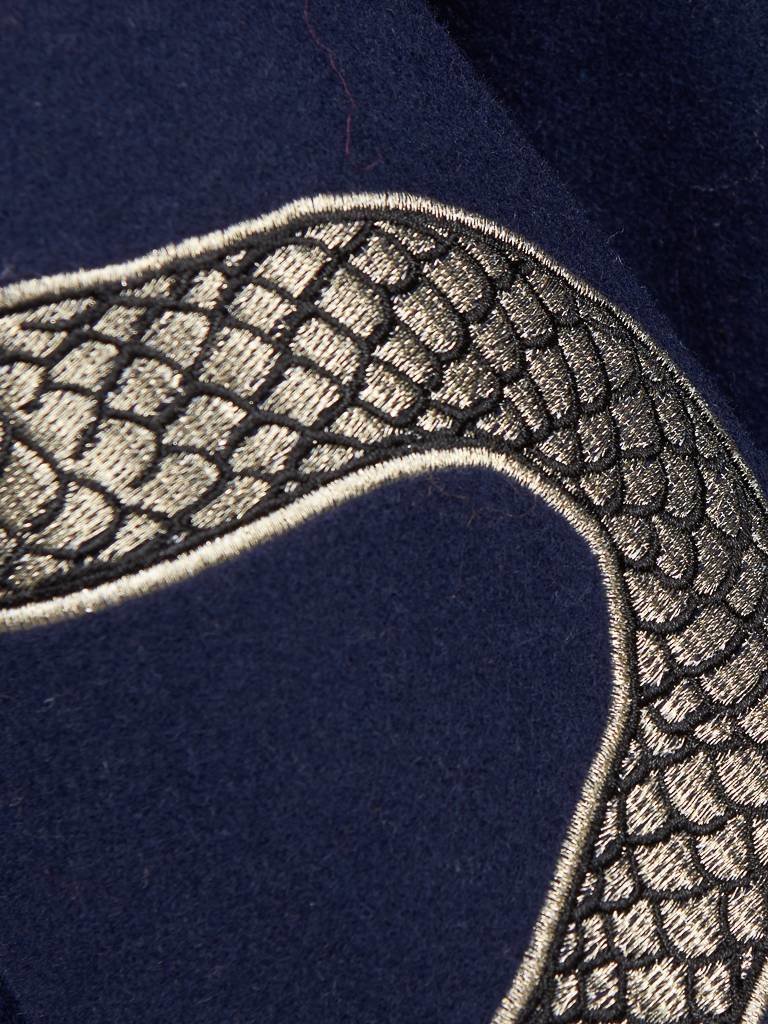 Zoe Karssen Snake sleeves bomberjack donkerblauw