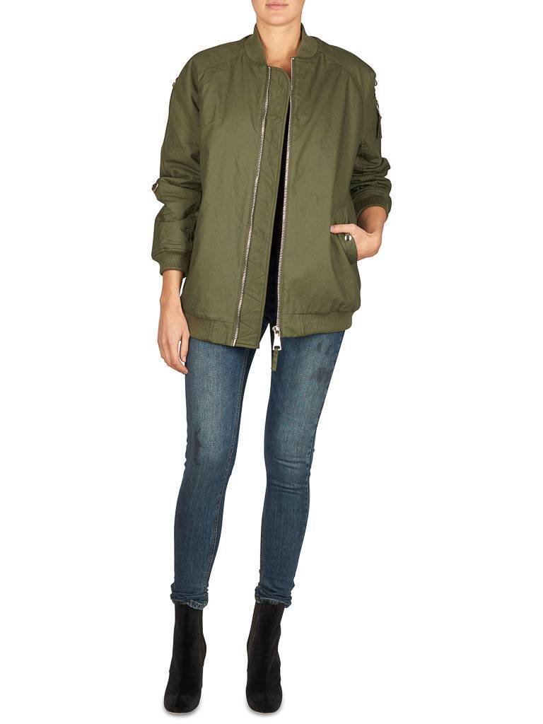 Zoe Karssen Bruised not broken bomberjack legergroen