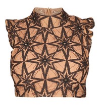 For Love and Lemons Metz crop top pecan