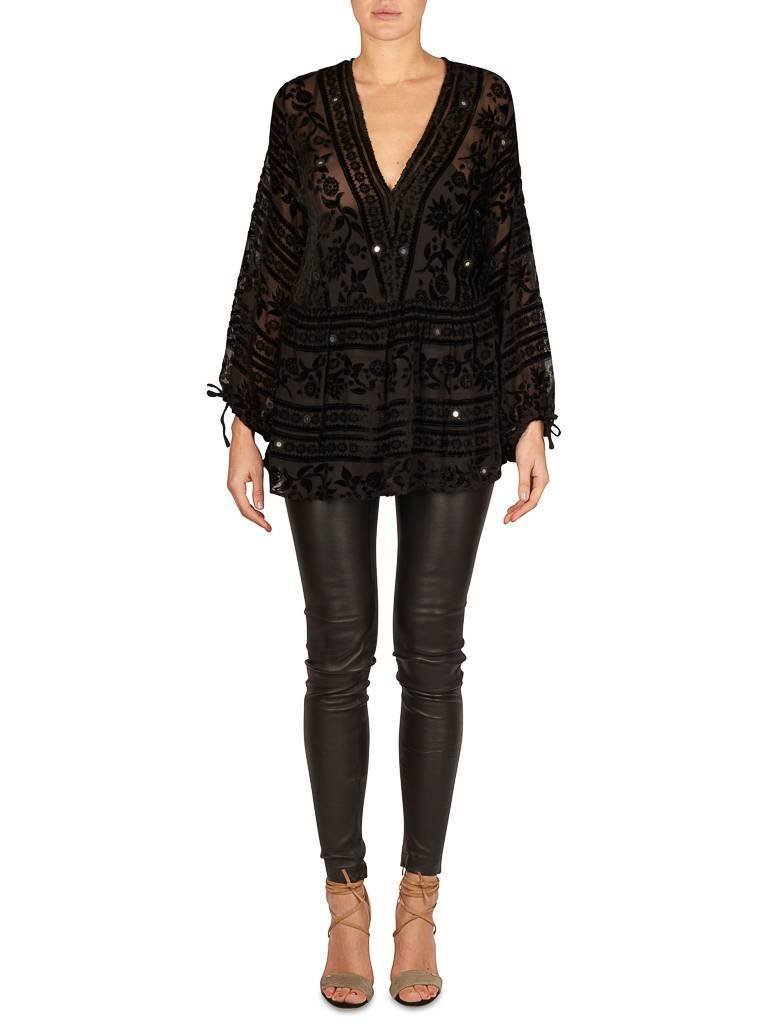 For Love and Lemons J'adore top black