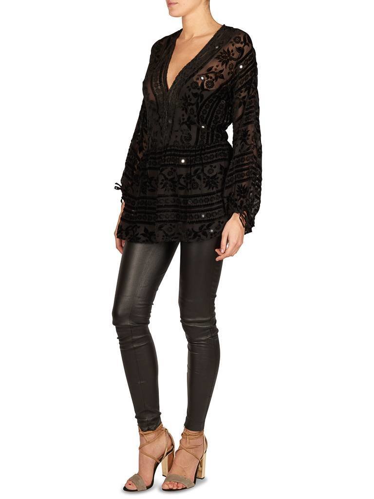 For Love and Lemons J'adore top black