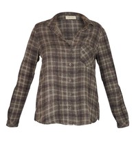 Bella Dahl Blouse geruit grijs