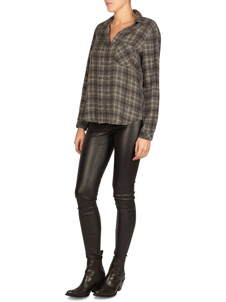 Bella Dahl Bluse kariert grau