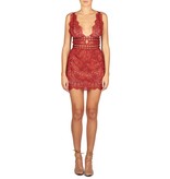 For Love and Lemons Mon Cheri mini jurk rood