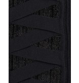 For Love and Lemons Knitz Simone laced back dress black