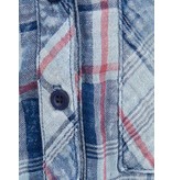 Bella Dahl Checkered blouse vintage wash blue