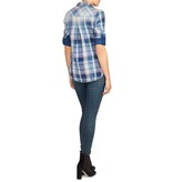 Bella Dahl Checkered blouse vintage wash blue