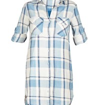 Bella Dahl Karierten Kleid blau