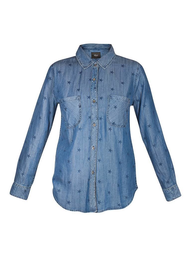 Rails Carter blouse met sterren donkerblauw