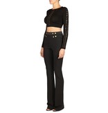 Pierre Balmain Trousers with details and buttons black