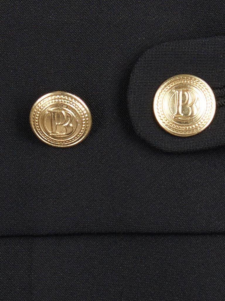 Pierre Balmain Hose mit Details und Knöpfen schwarz