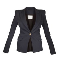 Pierre Balmain Blazer met gouden knopen donkerblauw