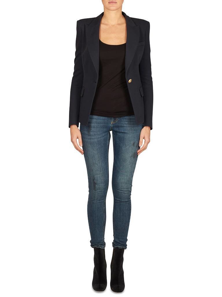 Pierre Balmain Blazer met gouden knopen donkerblauw