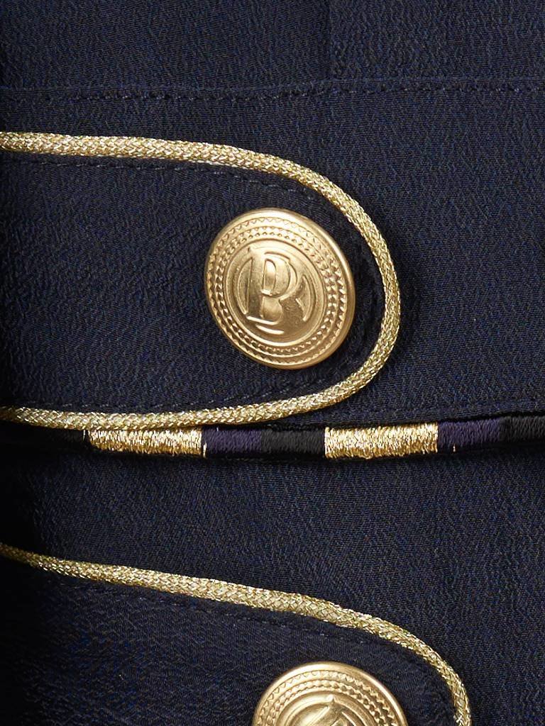 Pierre Balmain Jumpsuit met gouden details donkerblauw
