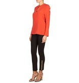 Pierre Balmain Bluse mit Knöpfen rot
